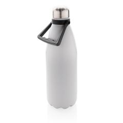 Vue Bouteille isotherme 1.5L en acier inoxydable recyclée RCS de couleur blanc| Krokrodeal