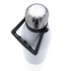 Vue Bouteille isotherme 1.5L en acier inoxydable recyclée RCS de couleur blanc| Krokrodeal