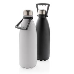 Vue Bouteille isotherme 1.5L en acier inoxydable recyclée RCS de couleur blanc| Krokrodeal