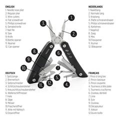 Vue Outil multifonctions Solid de couleur noir| Krokrodeal