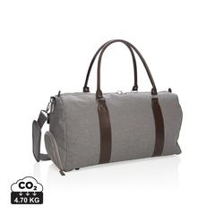 Vue Sac weekend avec port USB A de couleur gris| Krokrodeal