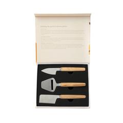 Vue VINGA Ensemble de couteaux à fromage Retro de couleur marron| Krokrodeal