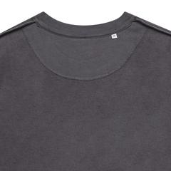 Vue Sweater à col rond en coton recyclé Iqoniq Zion de couleur gris| Krokrodeal