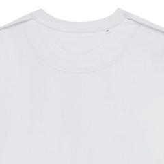 Vue Sweater à col rond en coton recyclé Iqoniq Zion de couleur blanc| Krokrodeal