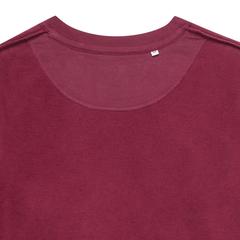 Vue Sweater à col rond en coton recyclé Iqoniq Zion de couleur rouge| Krokrodeal