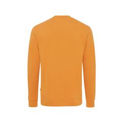 Vue Sweater à col rond en coton recyclé Iqoniq Zion de couleur orange| Krokrodeal