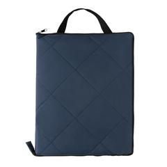 Vue Couverture pique-nique pliable en rPET Impact Aware™ de couleur bleu| Krokrodeal