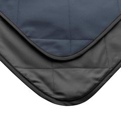Vue Couverture pique-nique pliable en rPET Impact Aware™ de couleur bleu| Krokrodeal