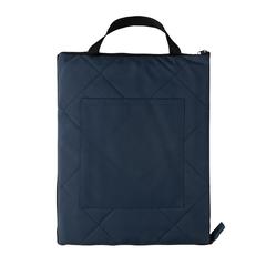 Vue Couverture pique-nique pliable en rPET Impact Aware™ de couleur bleu| Krokrodeal