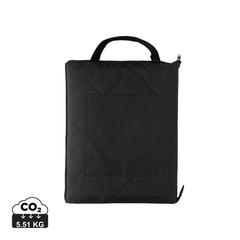 Vue Couverture pique-nique pliable en rPET Impact Aware™ de couleur noir| Krokrodeal