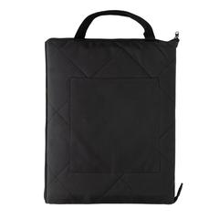 Vue Couverture pique-nique pliable en rPET Impact Aware™ de couleur noir| Krokrodeal