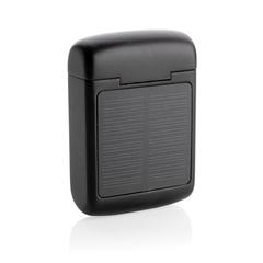 Vue Ecouteurs solaires en plastique recyclé RCS Skywave de couleur noir| Krokrodeal