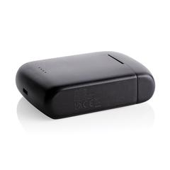 Vue Ecouteurs solaires en plastique recyclé RCS Skywave de couleur noir| Krokrodeal