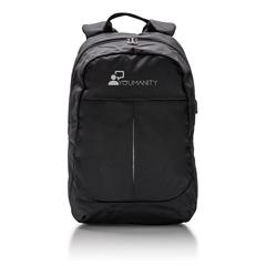 Vue Sac à dos pour ordinateur avec prise USB de couleur noir| Krokrodeal