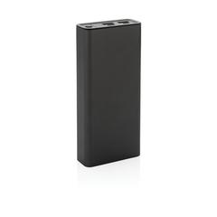 Vue Powerbank 20.000 mAh et 20W en aluminium recyclé RCS Terra de couleur gris| Krokrodeal