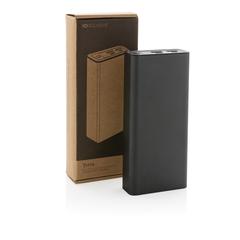 Vue Powerbank 20.000 mAh et 20W en aluminium recyclé RCS Terra de couleur gris| Krokrodeal