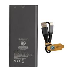 Vue Powerbank 20.000 mAh et 20W en aluminium recyclé RCS Terra de couleur gris| Krokrodeal