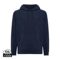 Vue Polaire à capuche en polyester recyclé Iqoniq Trivor de couleur bleu| Krokrodeal