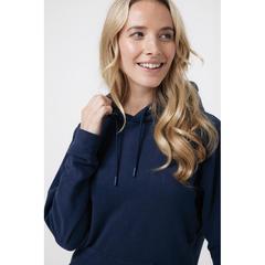 Vue Polaire à capuche en polyester recyclé Iqoniq Trivor de couleur bleu| Krokrodeal