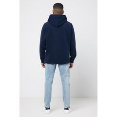 Vue Polaire à capuche en polyester recyclé Iqoniq Trivor de couleur bleu| Krokrodeal