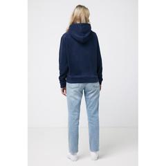 Vue Polaire à capuche en polyester recyclé Iqoniq Trivor de couleur bleu| Krokrodeal