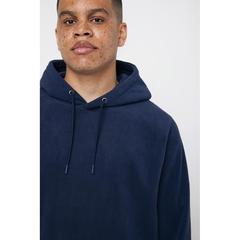 Vue Polaire à capuche en polyester recyclé Iqoniq Trivor de couleur bleu| Krokrodeal