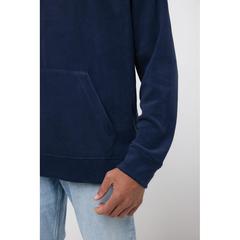 Vue Polaire à capuche en polyester recyclé Iqoniq Trivor de couleur bleu| Krokrodeal