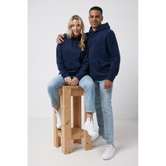 Vue Polaire à capuche en polyester recyclé Iqoniq Trivor de couleur bleu| Krokrodeal