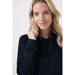 Vue Polaire à capuche en polyester recyclé Iqoniq Trivor de couleur noir| Krokrodeal