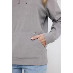 Vue Polaire à capuche en polyester recyclé Iqoniq Trivor de couleur gris| Krokrodeal