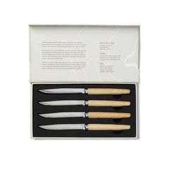 Vue VINGA Couteaux à viande 4pcs Retro de couleur gris| Krokrodeal