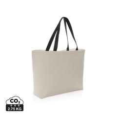 Vue Sac tote iso en toile 240 g/m² recyclée non teintée Aware™ de couleur blanc| Krokrodeal