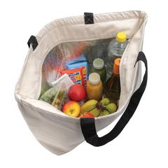 Vue Sac tote iso en toile 240 g/m² recyclée non teintée Aware™ de couleur blanc| Krokrodeal