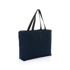 Vue Sac tote iso en toile 240 g/m² recyclée non teintée Aware™ de couleur bleu| Krokrodeal