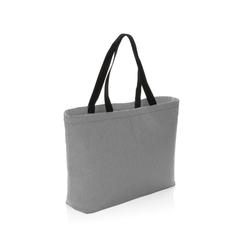 Vue Sac tote iso en toile 240 g/m² recyclée non teintée Aware™ de couleur gris| Krokrodeal