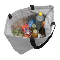 Vue Sac tote iso en toile 240 g/m² recyclée non teintée Aware™ de couleur gris| Krokrodeal