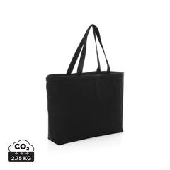 Vue Sac tote iso en toile 240 g/m² recyclée non teintée Aware™ de couleur noir| Krokrodeal