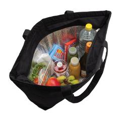 Vue Sac tote iso en toile 240 g/m² recyclée non teintée Aware™ de couleur noir| Krokrodeal