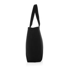 Vue Sac tote iso en toile 240 g/m² recyclée non teintée Aware™ de couleur noir| Krokrodeal
