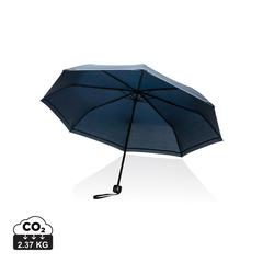 Vue Mini parapluie 20.5" rPET 190T réfléchissant Impact AWARE™ de couleur bleu| Krokrodeal