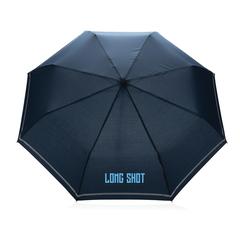Vue Mini parapluie 20.5" rPET 190T réfléchissant Impact AWARE™ de couleur bleu| Krokrodeal