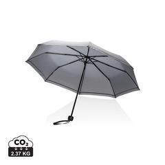 Vue Mini parapluie 20.5" rPET 190T réfléchissant Impact AWARE™ de couleur gris| Krokrodeal