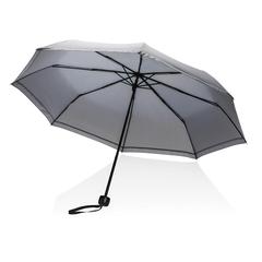 Vue Mini parapluie 20.5" rPET 190T réfléchissant Impact AWARE™ de couleur gris| Krokrodeal