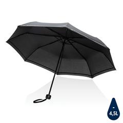 Vue Mini parapluie 20.5" rPET 190T réfléchissant Impact AWARE™ de couleur noir| Krokrodeal