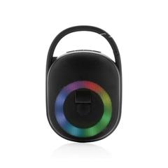 Vue Enceinte clip Lightboom 5W en plastique recyclé RCS de couleur noir| Krokrodeal
