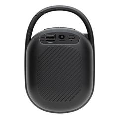 Vue Enceinte clip Lightboom 5W en plastique recyclé RCS de couleur noir| Krokrodeal