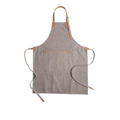 Vue Tablier de chef en toile Deluxe de couleur gris| Krokrodeal