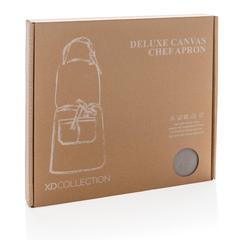 Vue Tablier de chef en toile Deluxe de couleur gris| Krokrodeal