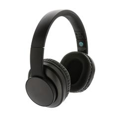 Vue Casque sans fil en aluminium recyclé Terra RCS de couleur gris| Krokrodeal