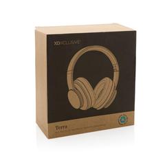 Vue Casque sans fil en aluminium recyclé Terra RCS de couleur gris| Krokrodeal